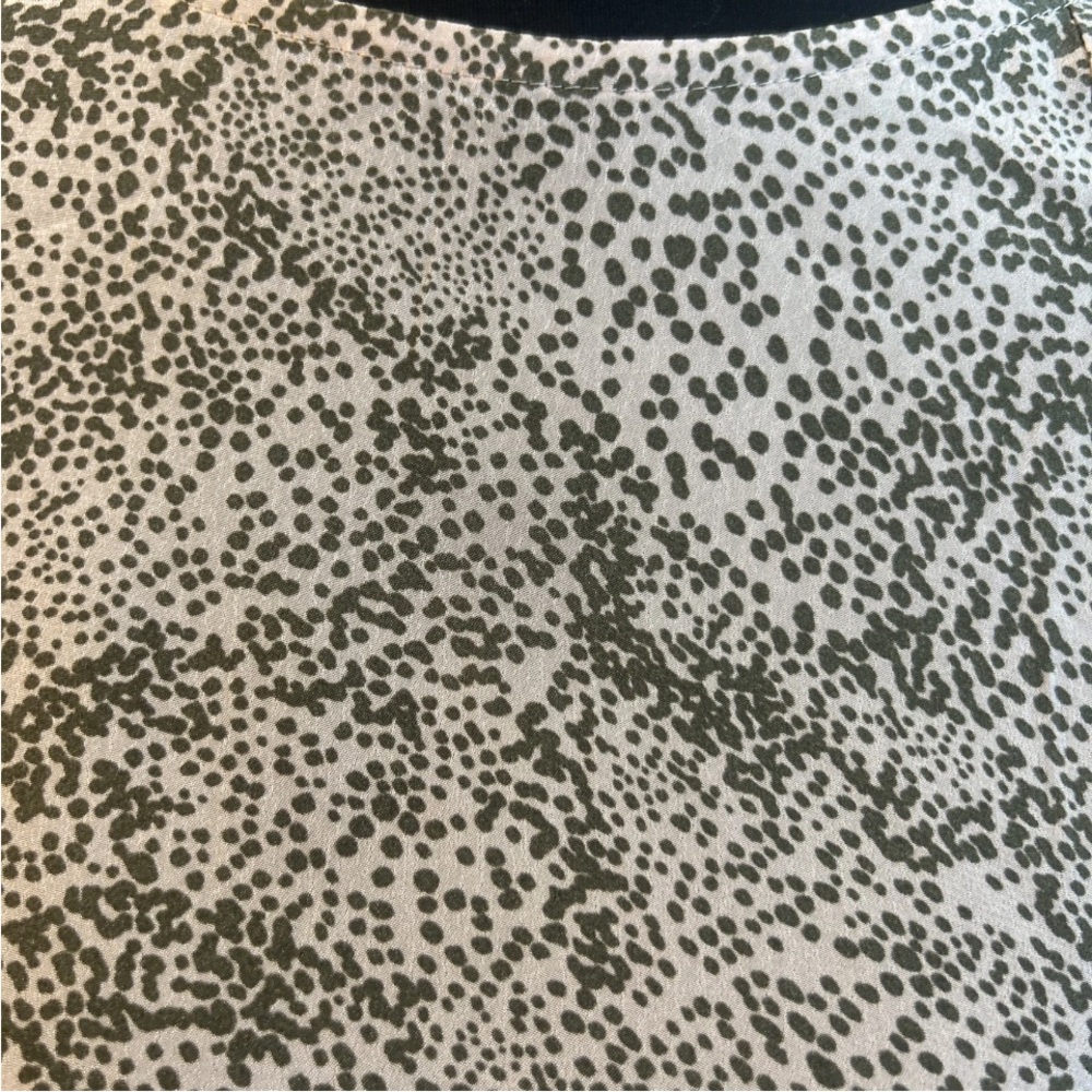 Mango Women's Beige Animal Print Patterned Blouse Longsleeve Stylish XXS NWT - Picture 8 of 8
